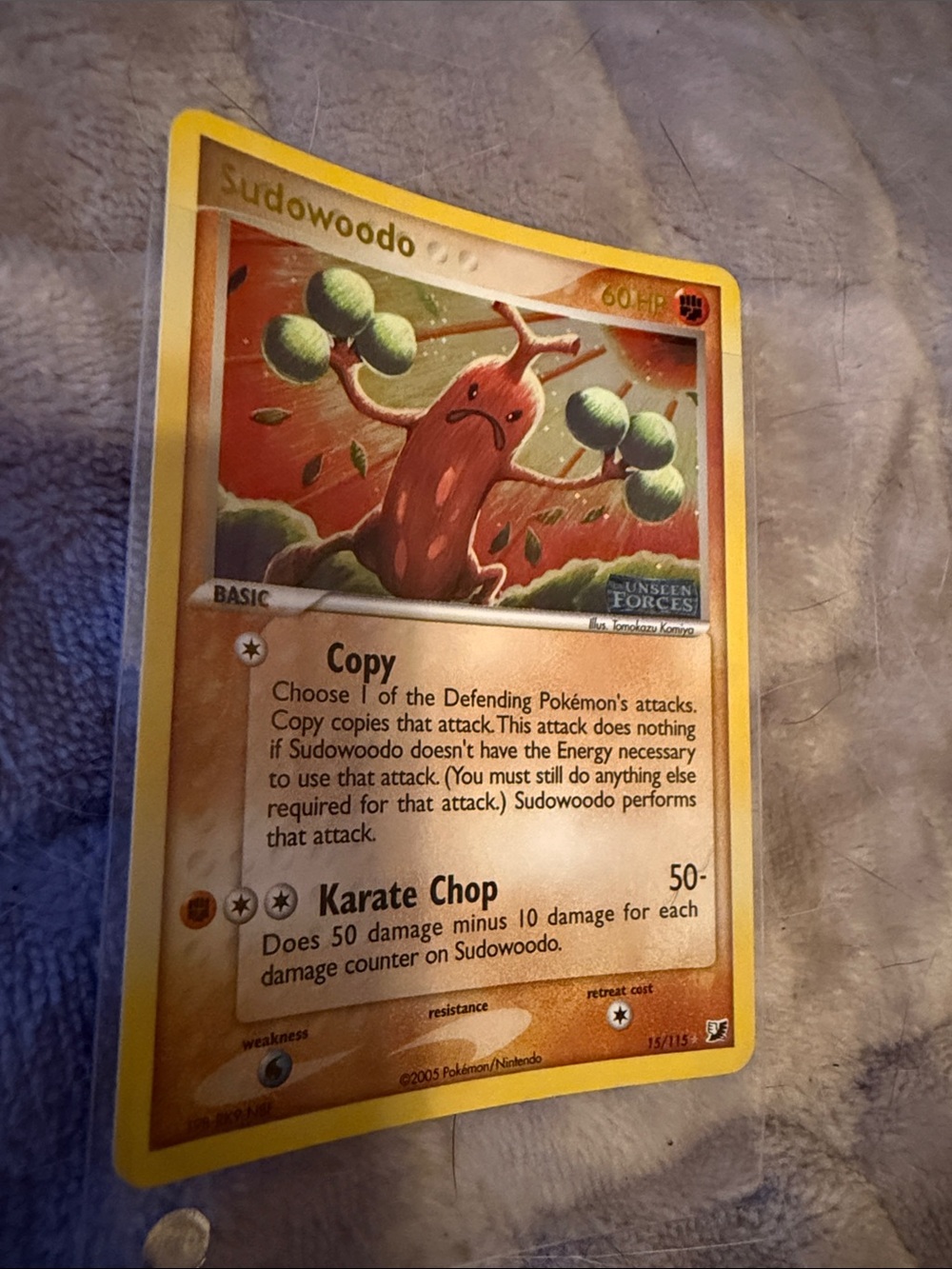Sudowoodo EX Unseen Forces 15/115 Reverse Holo Near Mint LP+ Tomokazu Komiya